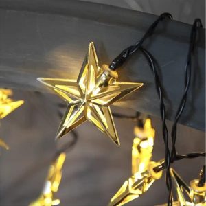 LED LJUSSLINGA STJÄRNOR / 10 LED / 1.35M / Batteri