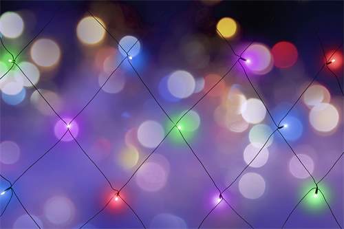Dekorationsnät 45 LED / 120x150 cm / Multifärgad / IP44