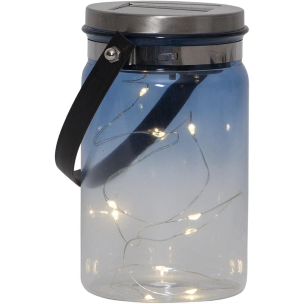 SOLCELLSLYKTA TINT / Blå / 9 cm / Sensor / utomhusbruk / IP44