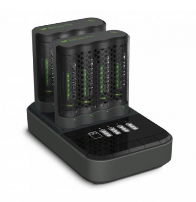 Batteriladdare (4h) inkl 8 st GP Pro Recyko AA Photoflash 2000Milliampertimmar(mAh)