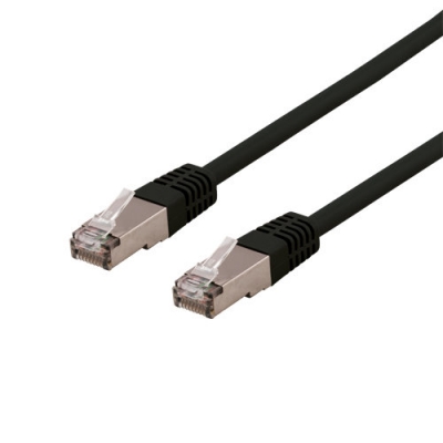 Cat6a U/FTP Nätverkskabel RJ45 svart 500MHz 0.3M