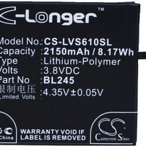 Batteri till Lenovo S60, 3.8 Volt, 2150 Milliampertimmar(mAh)