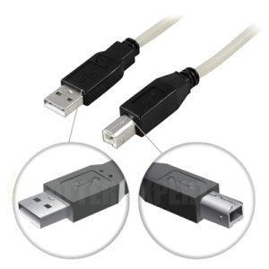 USB 2.0 kabel Typ A hane - Typ B hane 2m, grå