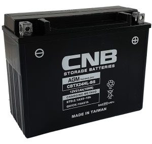 12V YTX24HL-BS MC-batteri 24Ah 205 x 87 x 162 mm