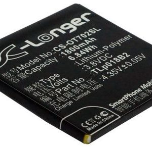 Batteri till Alcatel OT-7024N, 3.8 Volt, 1800 Milliampertimmar(mAh)