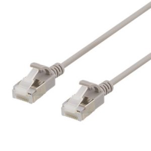Cat6a U/FTP Nätverkskabel slim RJ45 grå 500MHz 1.5M