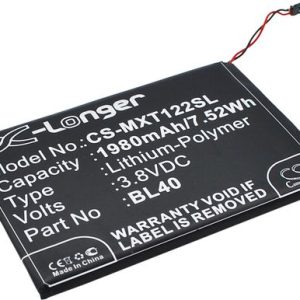 Batteri till Motorola Moto E Dual T Volt, 3.8 Volt, 1980 Milliampertimmar(mAh)