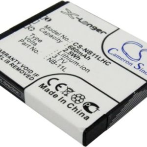 Batteri till Canon IXUS 125HS, 3.7 Volt, 680 Milliampertimmar(mAh)