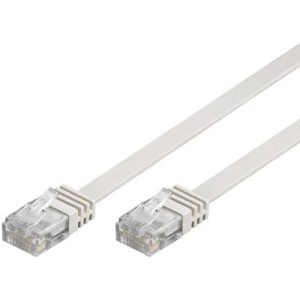Nätverkskabel UTP Cat6 patchkabel 5m, vit, platt