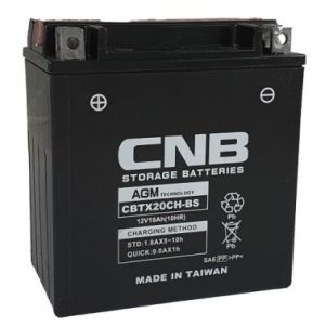 12V YTX20CH-BS MC-batteri 18Ah 150 x 87 x 161 mm