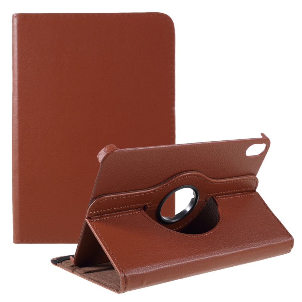 iPad mini 6 2021 fodralmed roterbart stativ - Brun